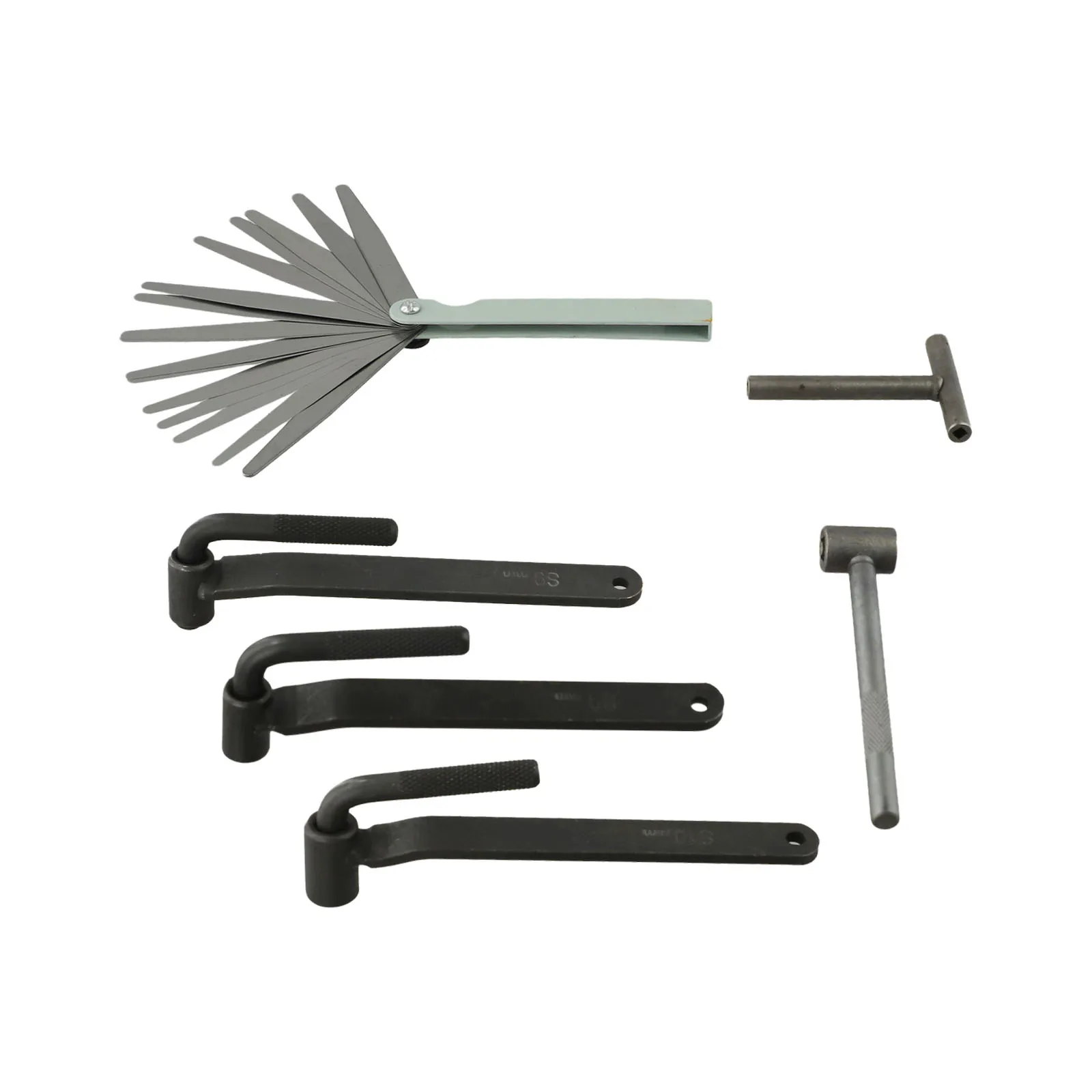 

Полный набор инструментов для регулировки клапана двигателя мотоцикла, 6 шт., с различными гаечными ключами и щупом для механики