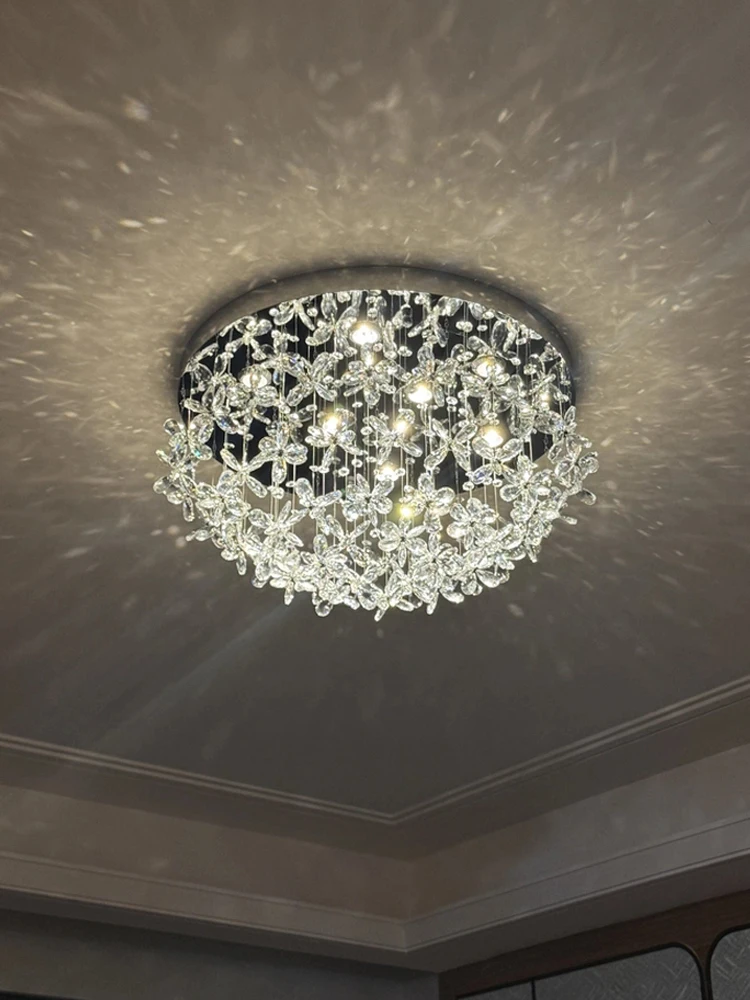Modern Designer Villa Ceiling Light French Luxury Crystal Chandelier Used For Living Room Bedroom Dining Room Indoor Lighting
