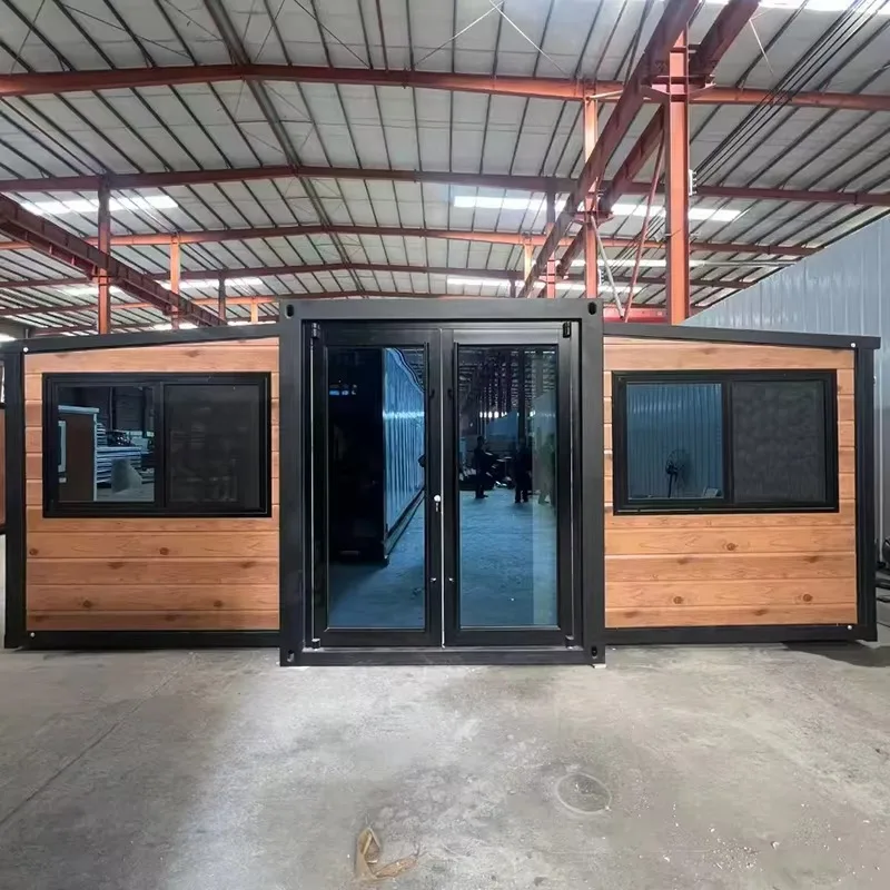 20ft 30ft 40ft Customized Expandable Prefabricated House Folding Container House Galvanized Steel Frame Sandwich Panel