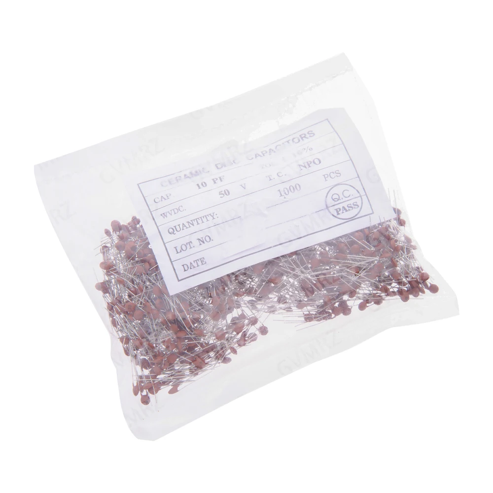 100PCS/1000PCS 47PF 33PF 470PF 50V Ceramic Disc Capacitor Radial Lead Multiple Capacitance Options 50V 1PF 47NF 12PF 150PF