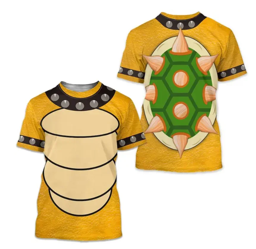 

New Fashionable Men's And Children's 3D Printed Round Neck T-shirt With Short Sleeves For Casual And Breathable Summer Party Tri