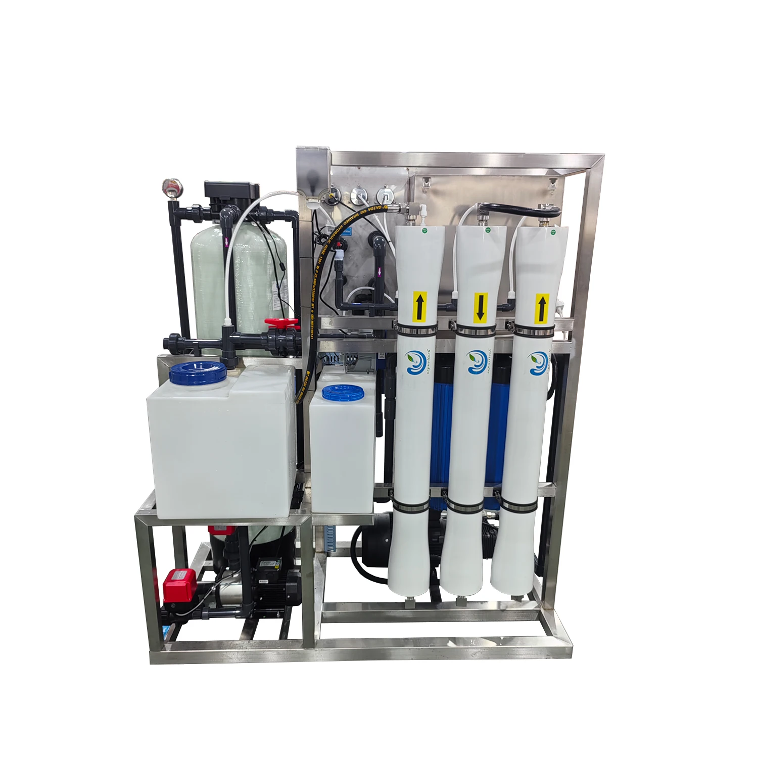 Island Villas 500LPH Seawater Desalination System with Pump Motor for Ships Drinking Water Purification 1 Year Warranty