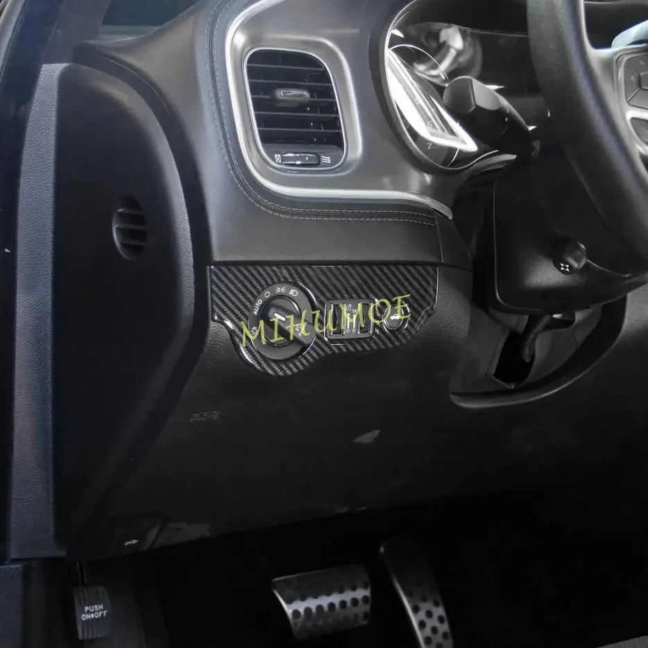 For Dodge Charger Challenger Chrysler 300 300C Interior Dashboard Switch Trims Stylish Carbon Fiber Accessories