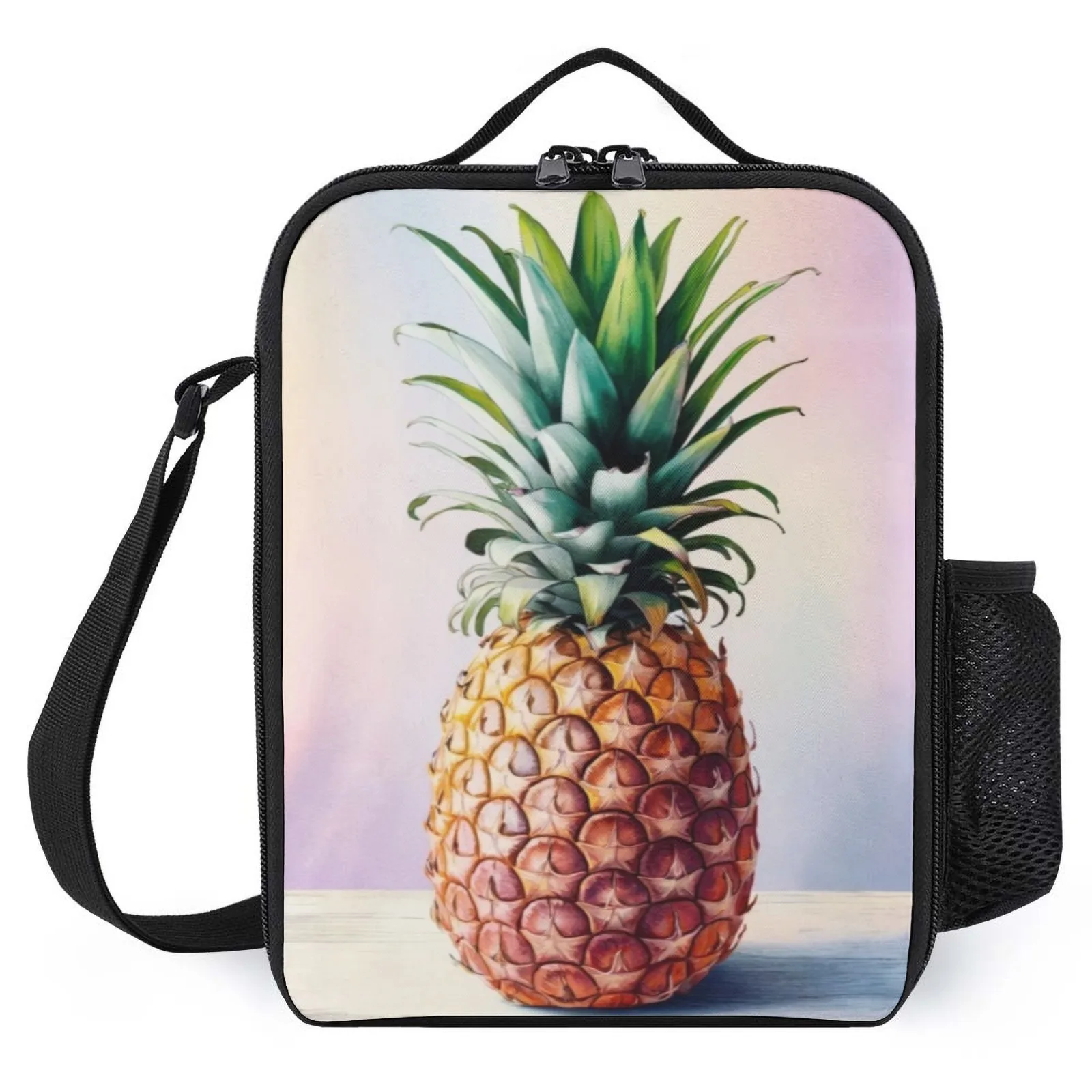 

Pineapple Still Life Lonchera Para Almuerzo Printed French School Teacher Gifts Lunch Box Girl Insulation Lunch Box Bag