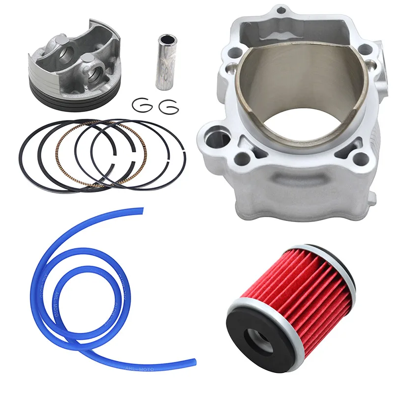Motorcycle Bore Size 77mm Air Cylinder Block & Piston Kit & 1m Blue Oil Tube & Oil Filter For YAMAHA WR250F YZ250F YZ250 F
