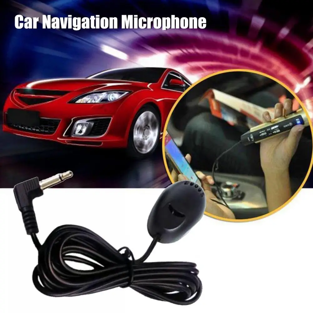 Car Navigation Microphone for Car Plug Play Paste 3.5mm Wired Ominidirectional External Bluetooth Microphone