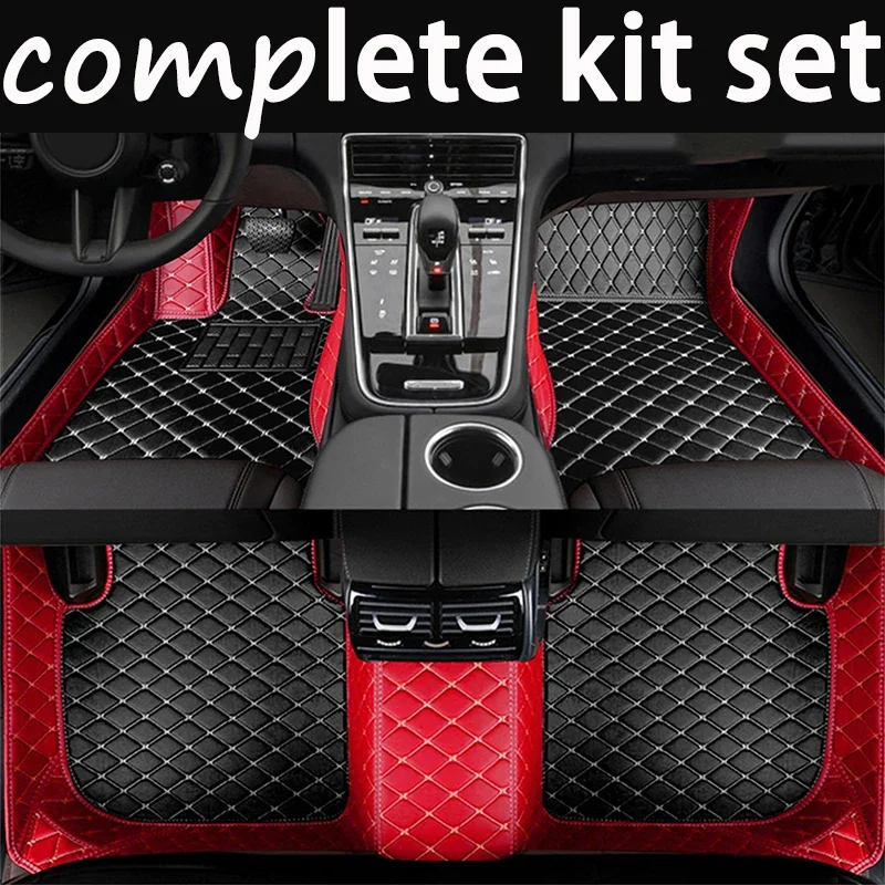 

Custom Leather Car Floor Mats For MITSUBISHI Outlander 2008-2012 set Automobile Carpet Rugs Foot Pads