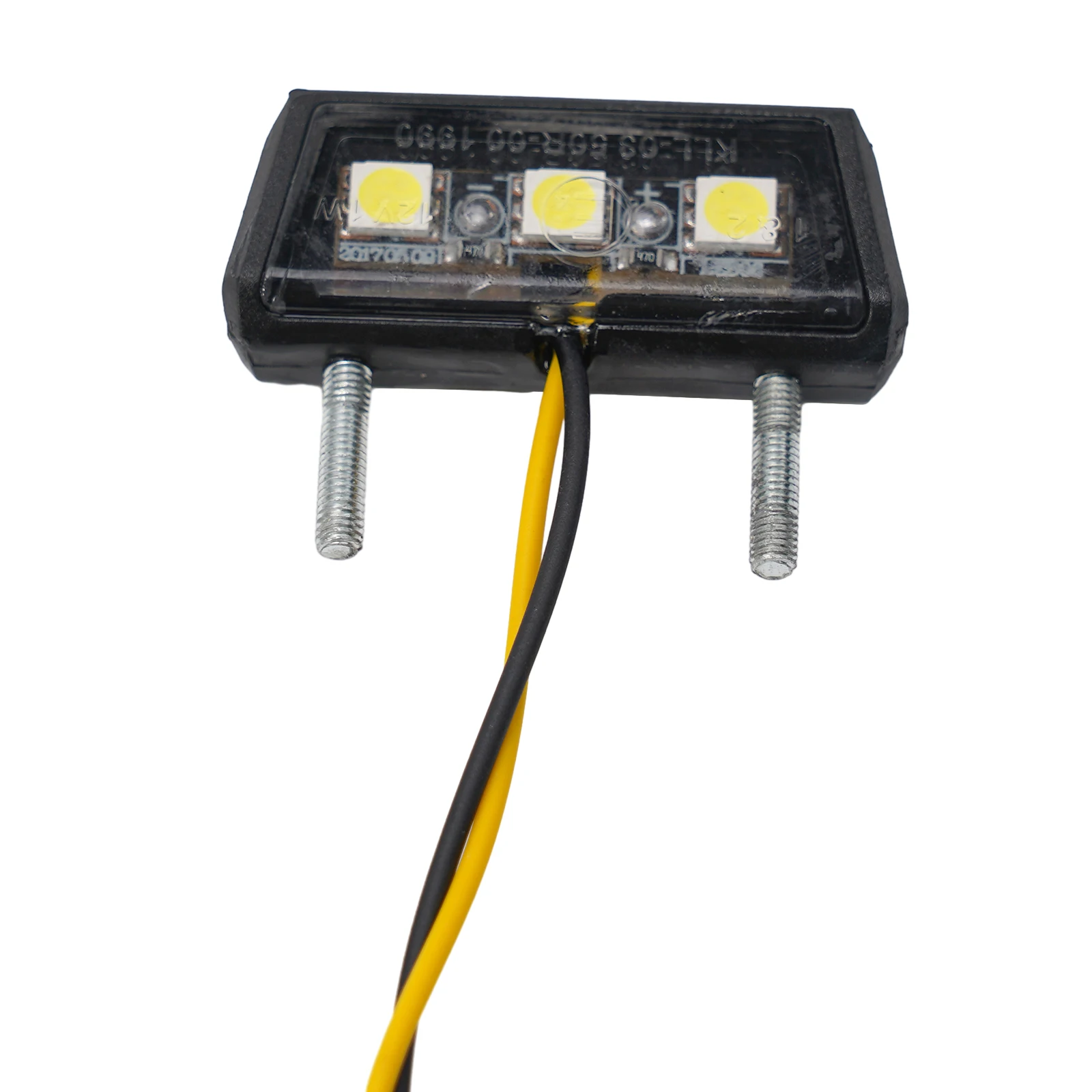 Luz LED para matrícula de motocicleta, luces traseras LED de 12V, indicadores de luz blanca de plástico Universal, pieza de motocicleta, 1 ud.