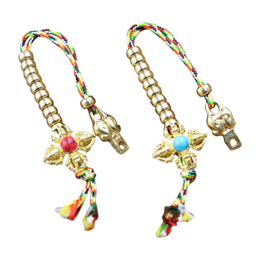 

2pcs Jewelry Prayer Bracelet Brass Counter Durable Smooth DIY Diy Simple Buddha Bead Counter Supply Meditation Accessories
