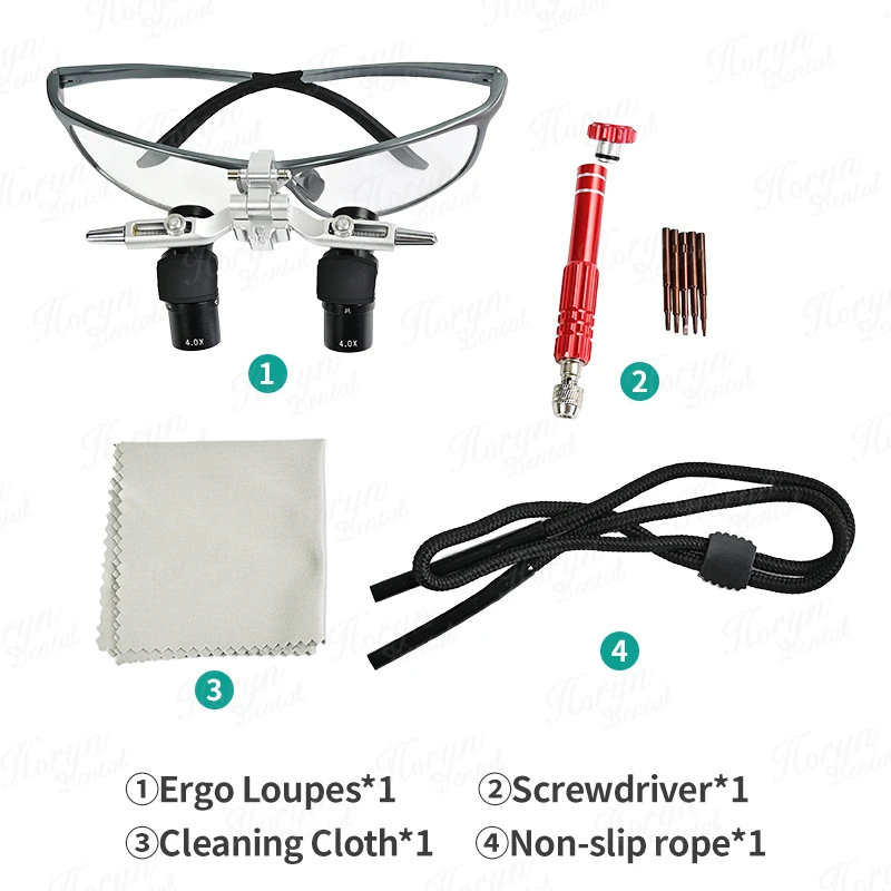 4X/5X/6X Magnifier Dental 48 ° Ergo Optical Loupes Oral Surgery Loupe Glass Prevent Bending Lowering The Head Dentistry Tool view 5