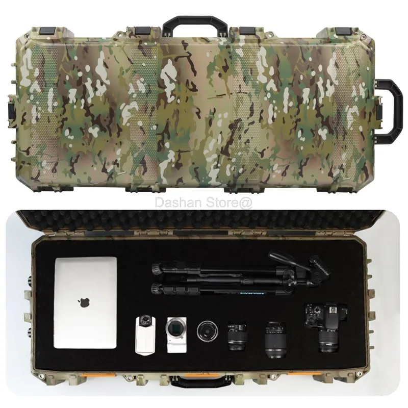 Tactical Storm Safety Case Rifle Hard Case Gun Box Waterproof Tool Box With Wheels Pre-cut Foam Suitcase Airsoft Weapons Carrier