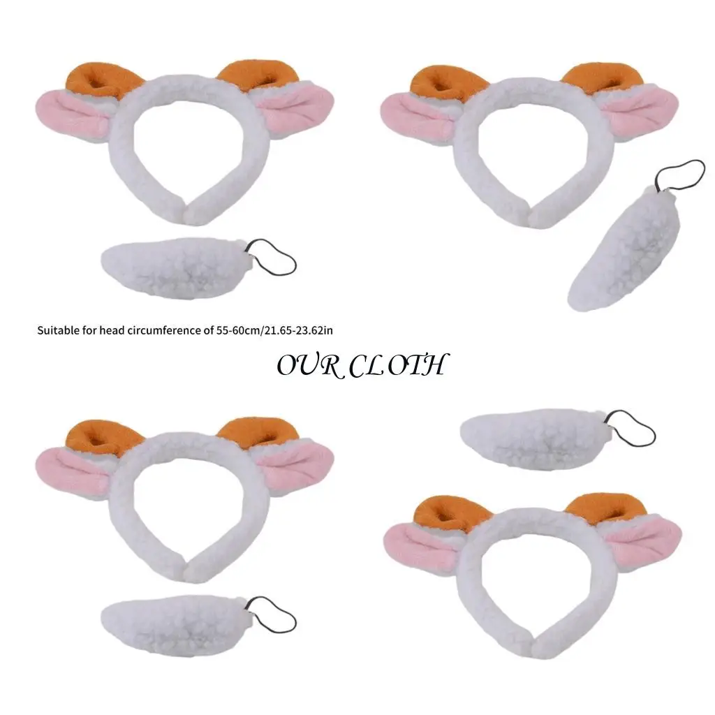 Trang phục cừu đặt động vật và đuôi cừu phụ kiện trang phục lạ mắt nghe halloween cosplay đạo cụ y1ac