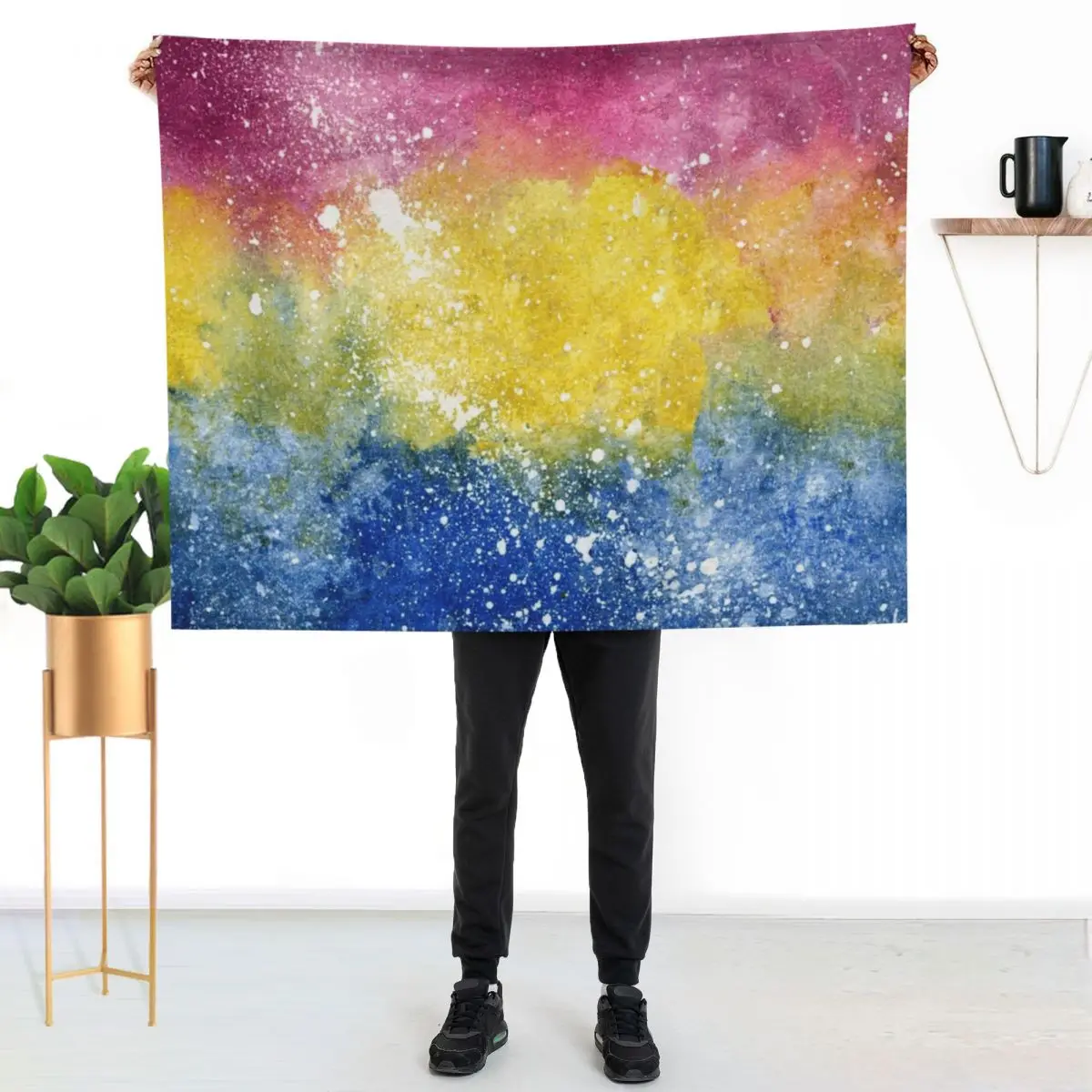 PanPride Galaxy Throw Blanket couch cozy soft plush fuzzy picnic outdoor blanket