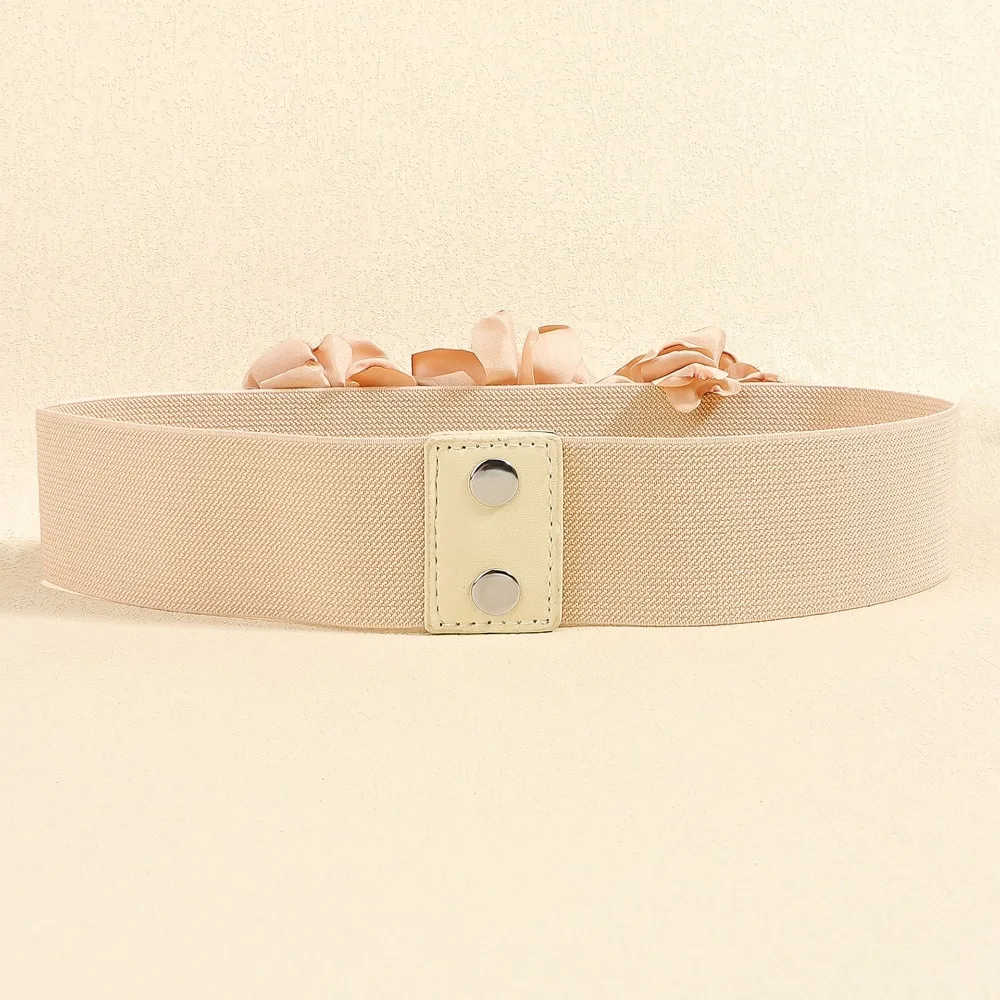 الرجعية الرجعية روز تمتد حزام واسعة اليدوية زهرة تصميم مشد حزام تنفس الخصر ختم الحزام
