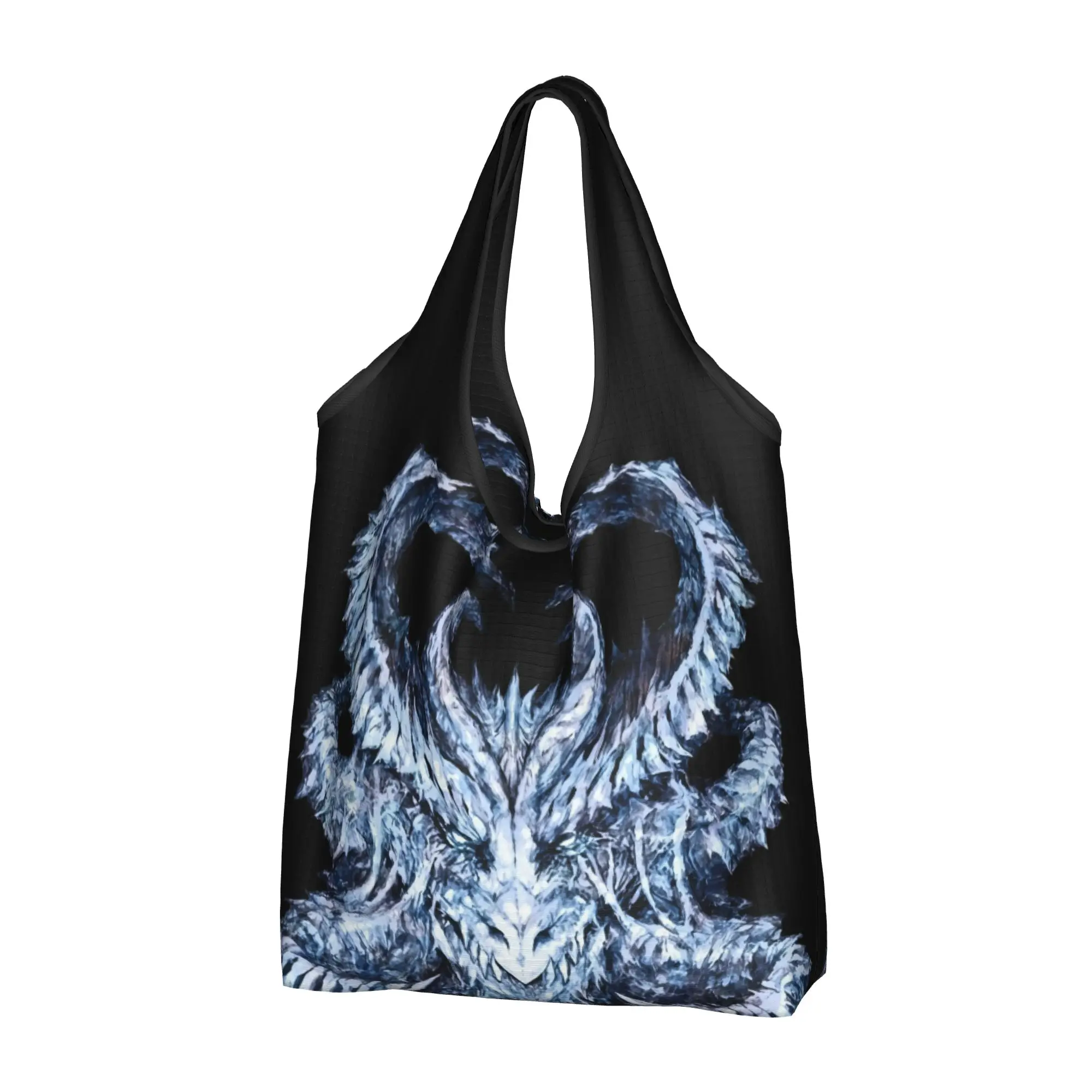 Custom D&D Dungeons & Dragons Fantasy Role Playing Game  Shopping Bag Women Portable Big Capacity Grocery  Tote Shopper Bags