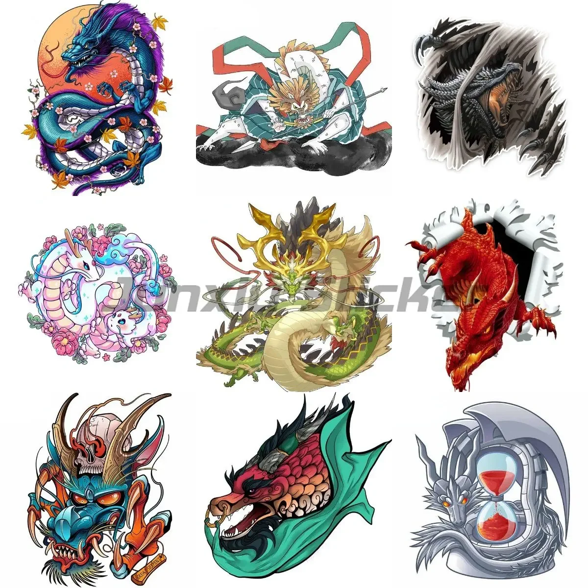 

Dragon Pattern Personalized Decals Decorative Kayak Motorcycle Laptop Luggage Suitcase Motor Car Stickers Refrigerator Sticker