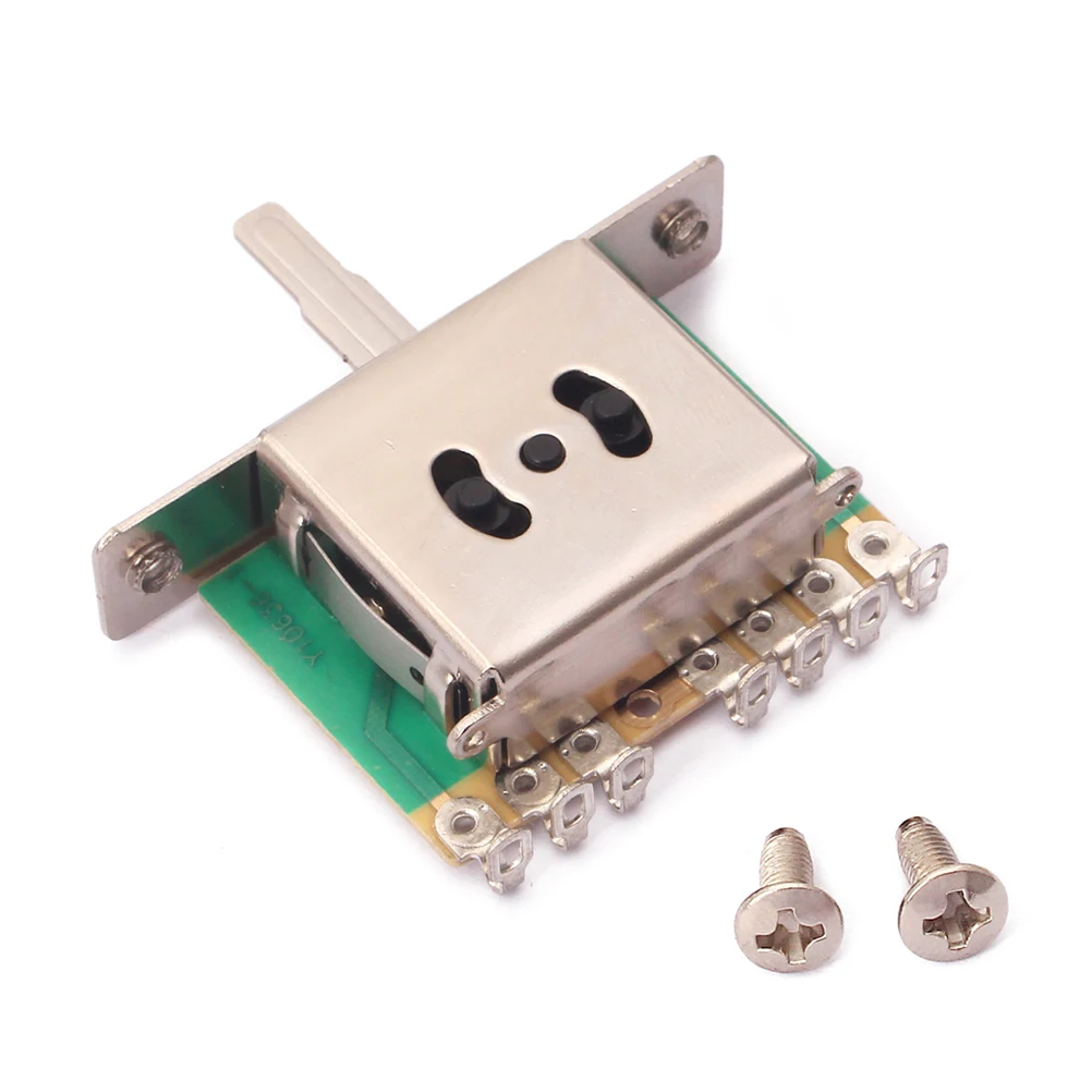 

Switch Head Aluminum Alloy Pickup Selector 5 Way with Tip Guitar Pickups Hat for Bass