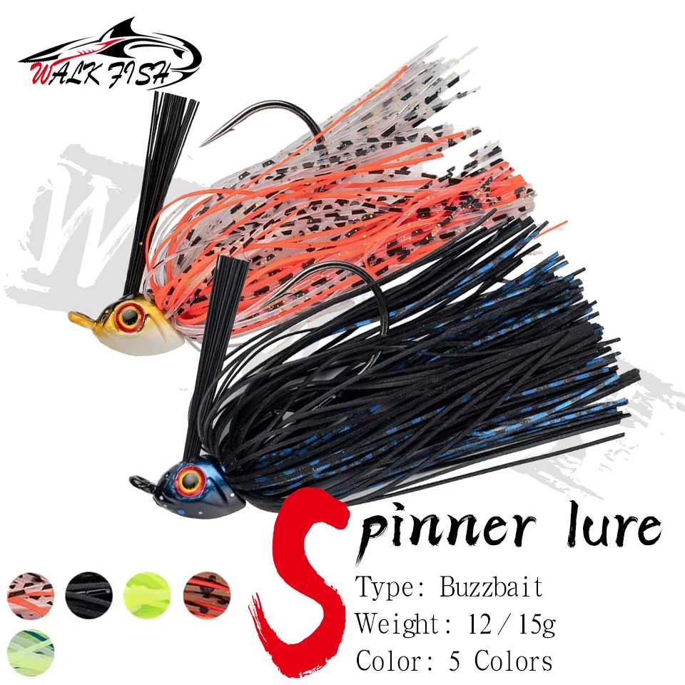 

Воблер-спиннер WALK FISH 12г 15г для мандариновой рыбы, джиг для прудов и рек, чаттербейт, рыболовная приманка для морского окуня с загнутым ртом