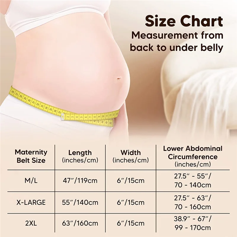 WOWFU-Maternity Belly Band For Pregnancy - Soft & Breathable Pregnancy Belly Support Belt, Pelvic Support Bands