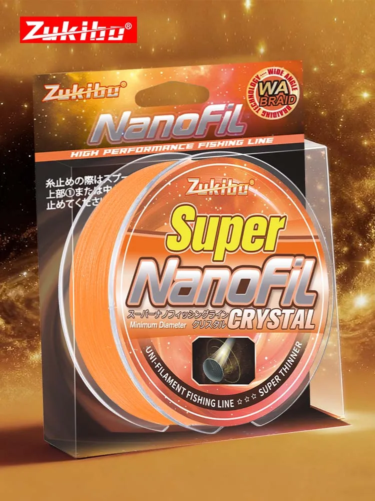 ZUKIBO 2025, neuer Gewinner, Nanofil Orange – The Line Labortest, hochwertige Angelschnur, glatte, dünne Schnur für Spinnrollen