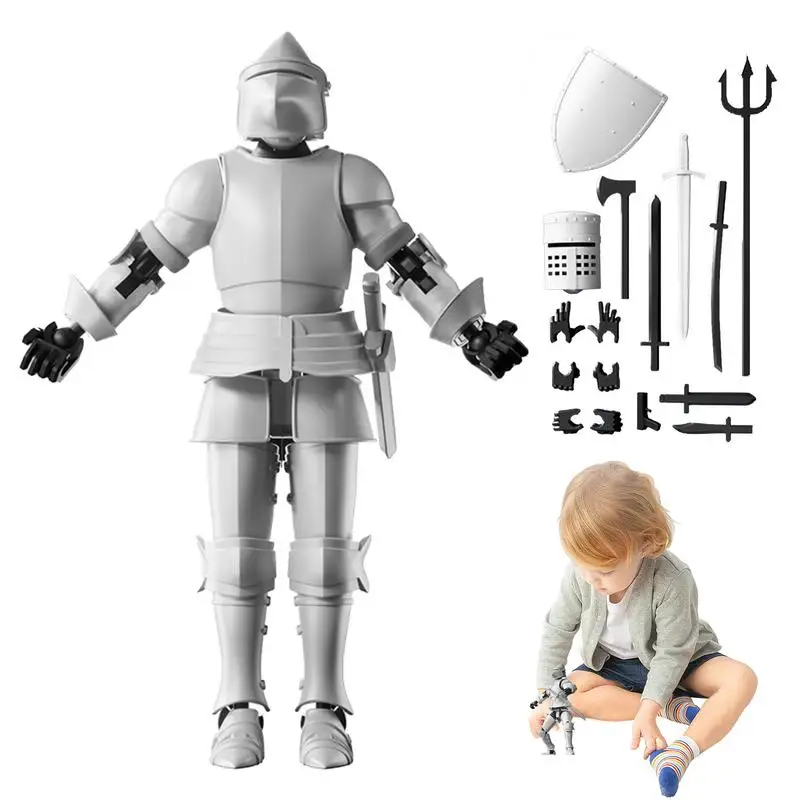 Robot Action Figure Multi-Jointed Movable Figures Toy Articulated Knight Multi-Jointed Movable Figures For Kids Toys Boys