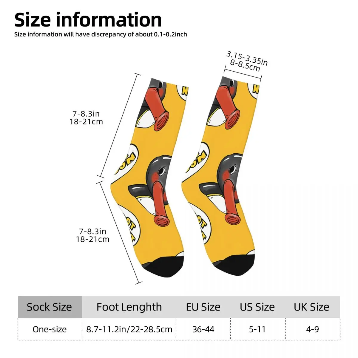 Feel Shy Socks Printed Men's Stockings Polyester