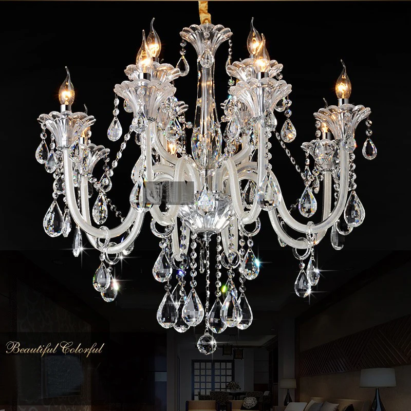 Crystal Chandeliers Modern Living Room Bedroom Fixtures European Lobby Hotel Light Luxury Villa Creative Restaurant Pendant Lamp