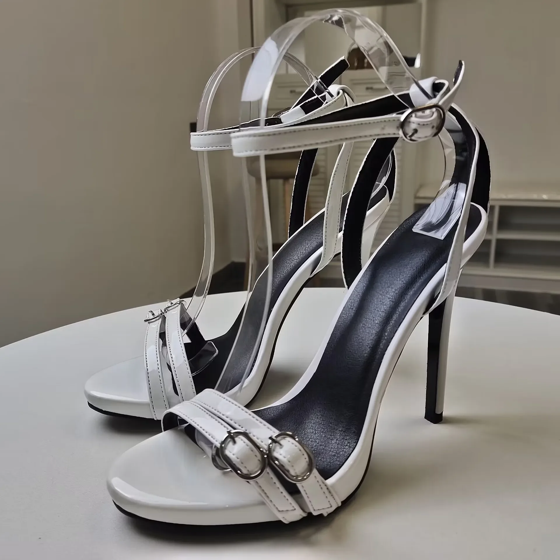 【Measure your feet length before order】Designer Woman Sandals Ankle Strap Luxury Summer New 2023 Super-high Heel Sandals1-CHC-11