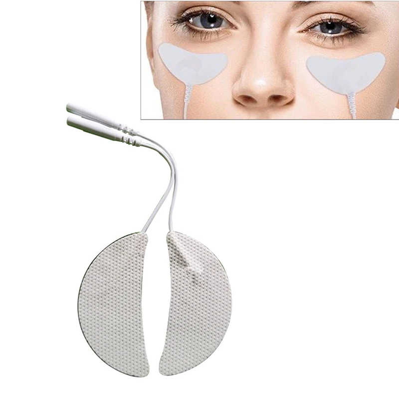 2/10PCS Face Massager Pulse Muscle Stimulator Electro Pad EMS Tens Electrode Pads Gel For Eye Massage Acupuncture Therapy