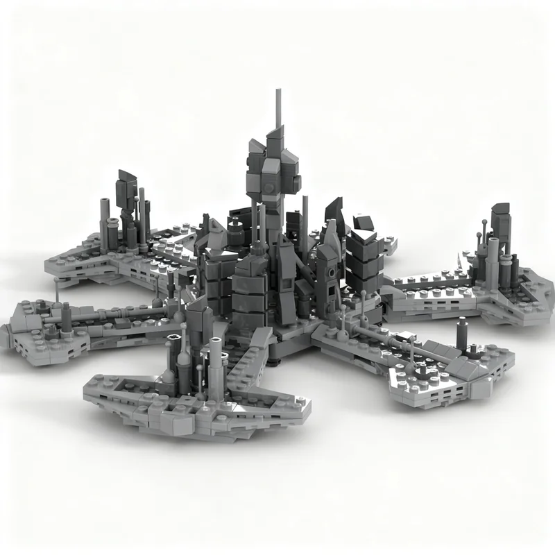 744pcs MOC City Atlantis - Stargate Atlantis Icons Model Building Blocks Toy Construction Christmas Gift Birthday Display Art