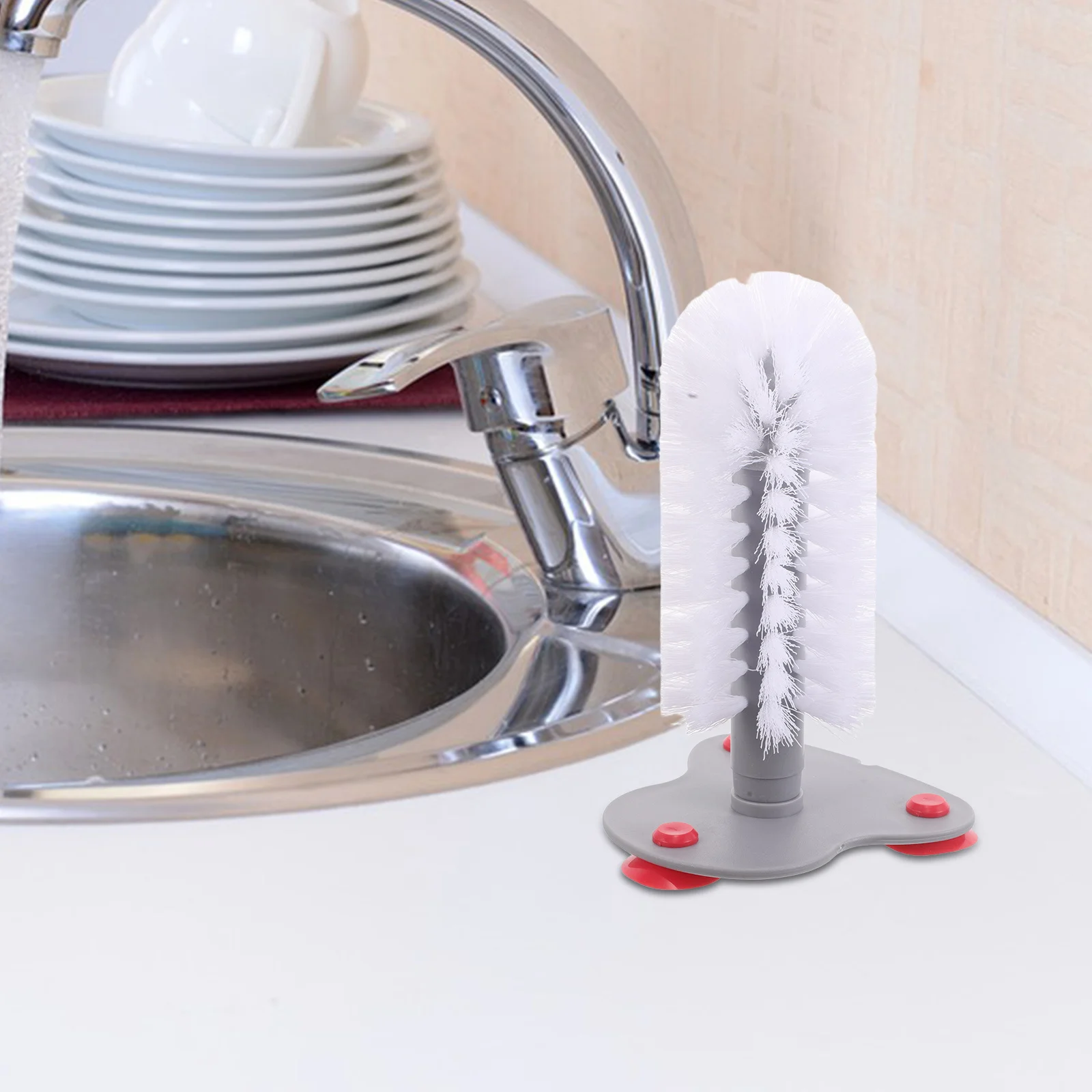 1pcs Turtle Back Brush Strong Suction Cup Moderate Hardness Bristles Reusable Aquarium Turtle Tank Accessories Scrub Brush Pet view 3