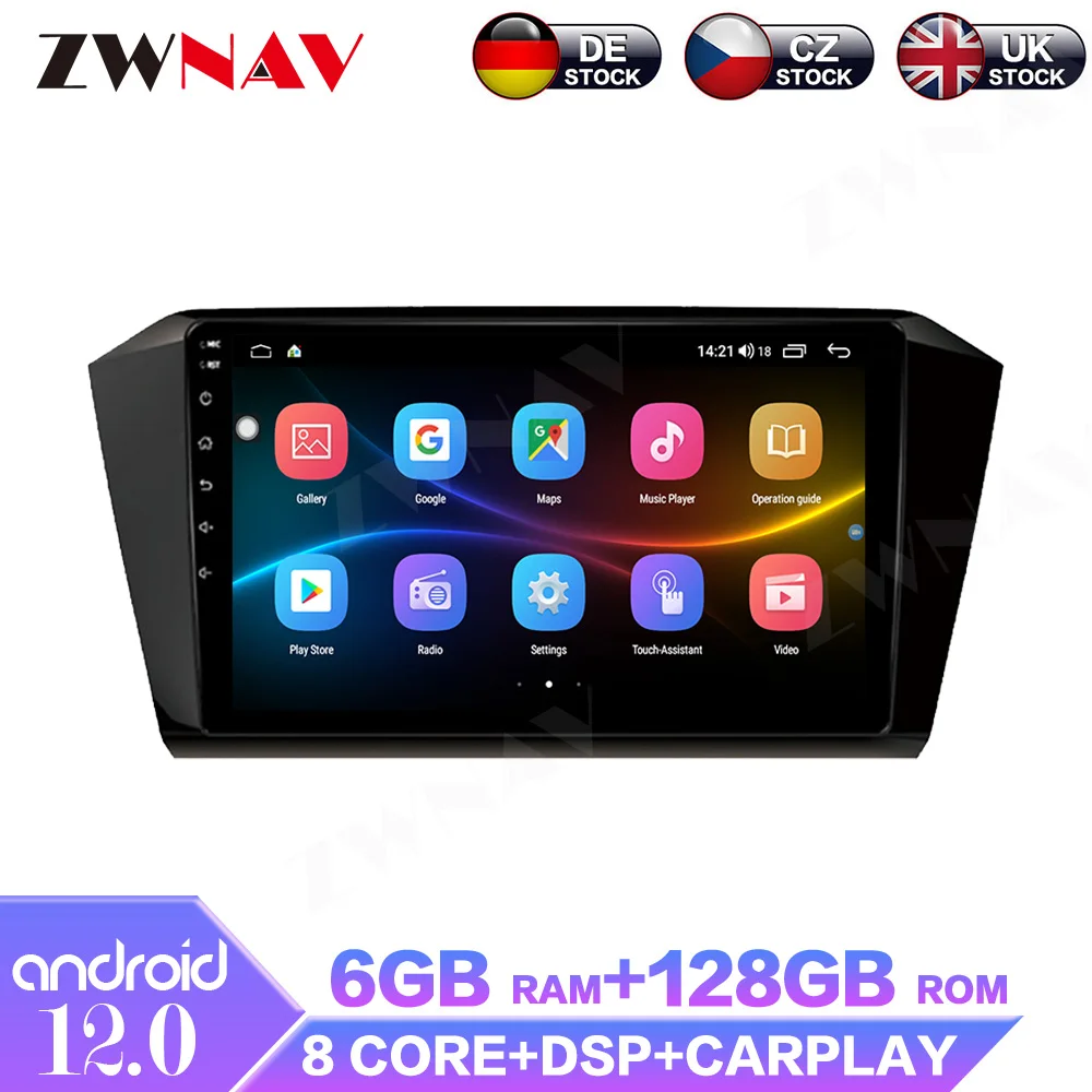 Android 12.0 6+128GB Car Radio For Volkswagen Magotan 2016-2017 Multimedia Player GPS Navi Auto Stereo Recoder Head Unit Carplay