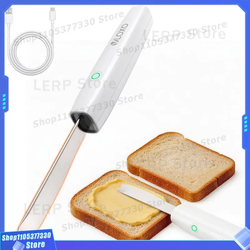 Electric Butter Knife Smart Gadget Quick Heat Cheese Spread Tool with Ergonomic Handle for Easy Breakfast Kitchen Heating