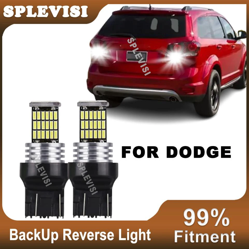 

2pcs LED Reverse Light Blub Backup Lamp W21W 7443 7440 T20 Canbus No Error For Dodge Dart 2012-2016 Journey 2013-2017