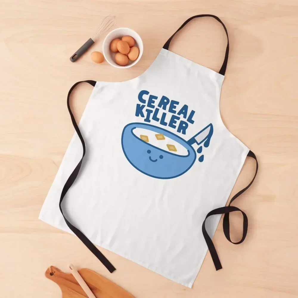 Cereal Killer Bowl Apron Waterproof Kitchen For Women Kitchen Tools Accessories restaurant accessories painting Apron