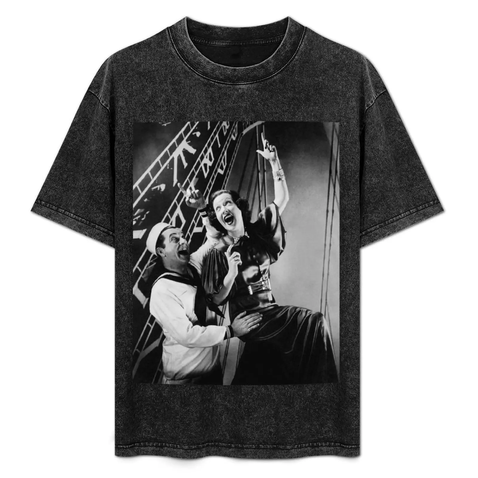 

Ethel Merman and William Gaxton Black & White Photo T-Shirt Basic Simple Casual Short Sleeve Tee