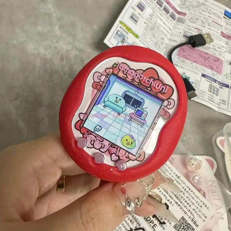 Sanrio Tamagotchi Uni Faceplate Silicone Protective Film Kawaii Sticker Cute Hellokitty Tamagotchi Ornament Protective Gift