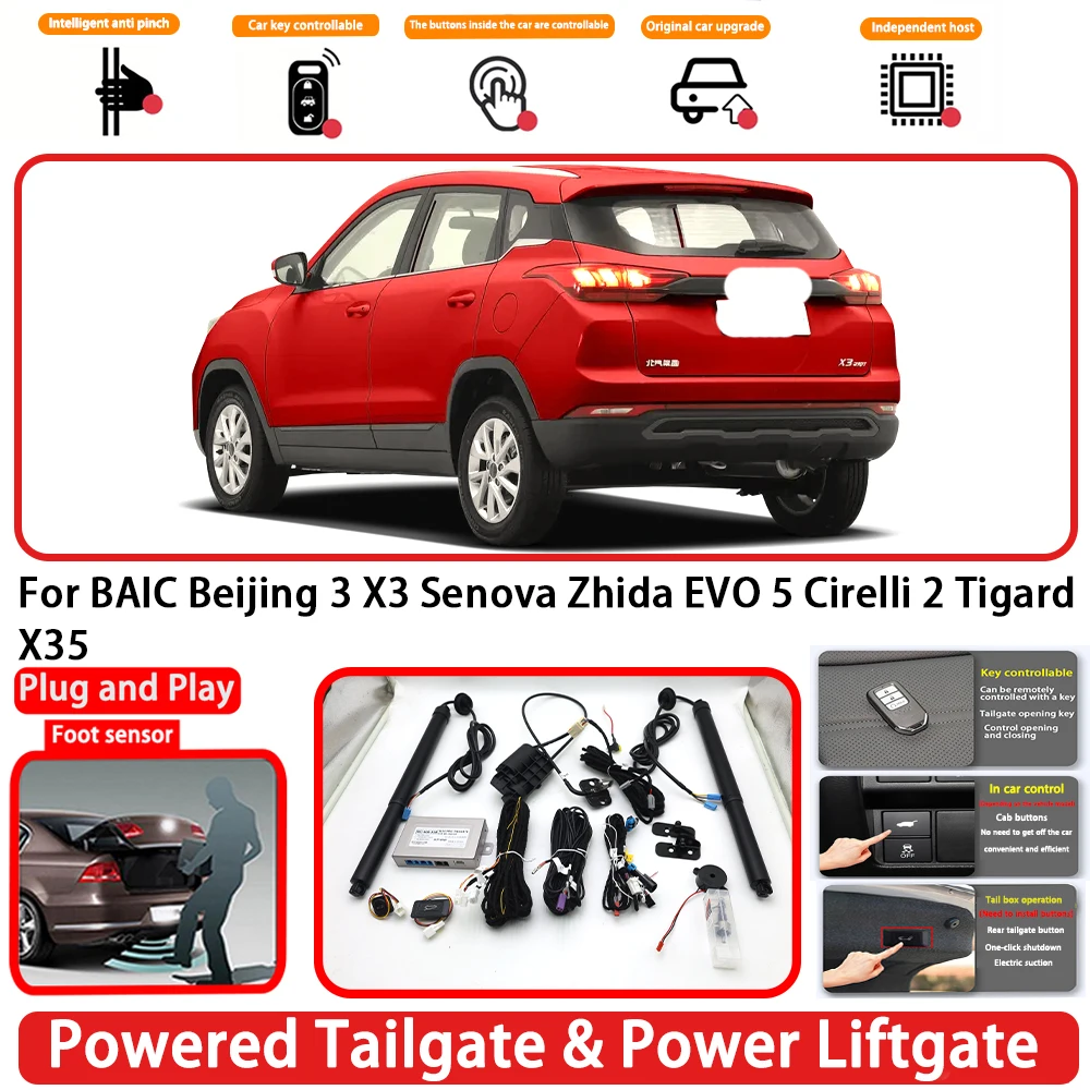 for BAIC Beijing 3 X3 Senova Zhida EVO 5 Cirelli 2 Tigard X35 OEM Auto Powered Tailgate Power Liftgate Rear Trunk Opener System