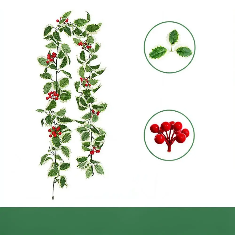 Red Berry Christmas Garland Artificial Plant For Zongwang Seasonal Wedding Home Decor Holiday Celebration Hanging Vine