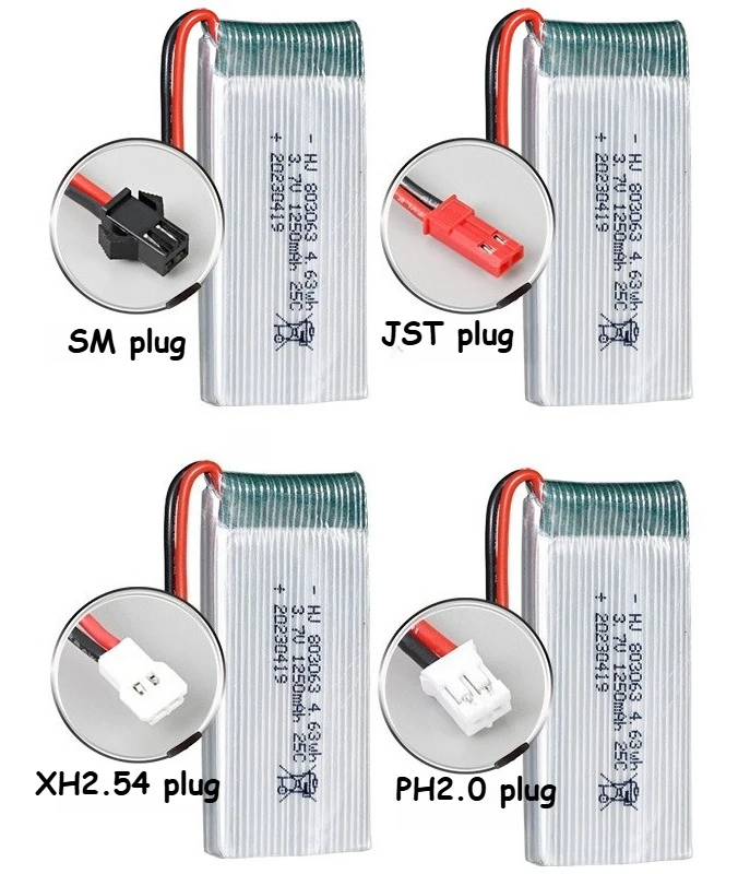 3.7V 1250mAh Li-ion Battery