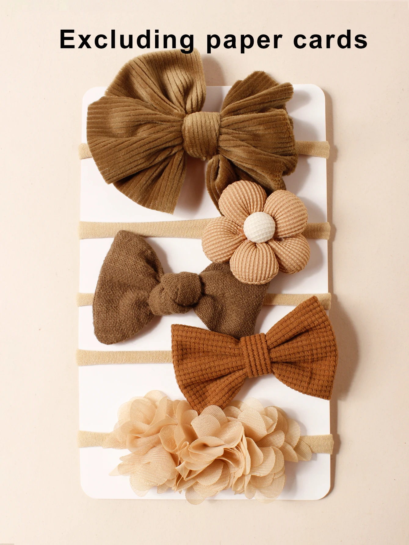 5pcs Flower Bow Cute Headband  Girl\'s Photo Party Sweet Headwear  Comfortable Soft Fashionable Exquisite Girl Hair Accessories