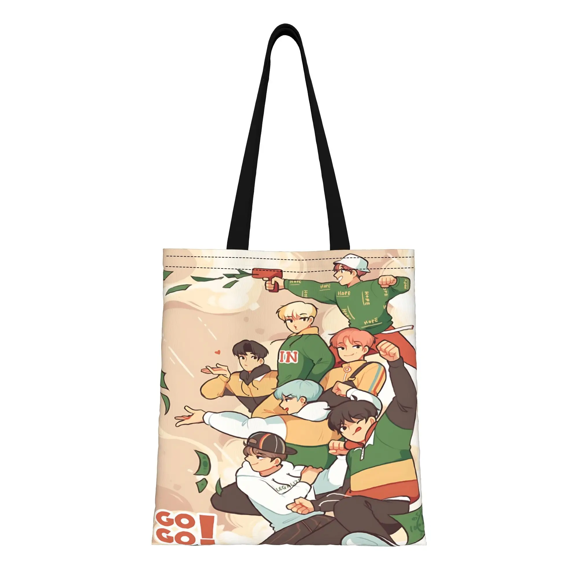 

ita bag back to school Large Capacity Cartoon Y2K style idol funko pop Canvas Tote Bag Foldable Chic Pattern Gifts