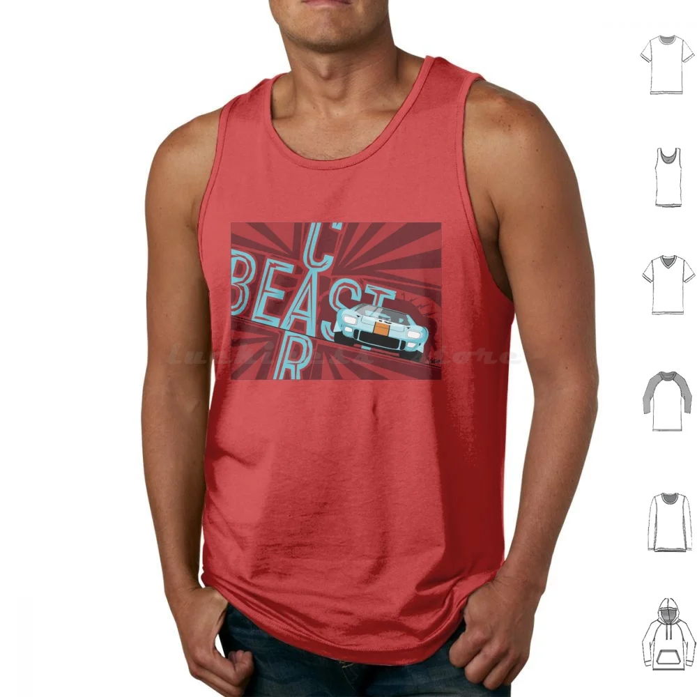 Gt40 1966 Tank Tops Print Cotton Gt Gt40 Motorsport Icon Motorsports Racing Car Race Car Sportscars Endurance