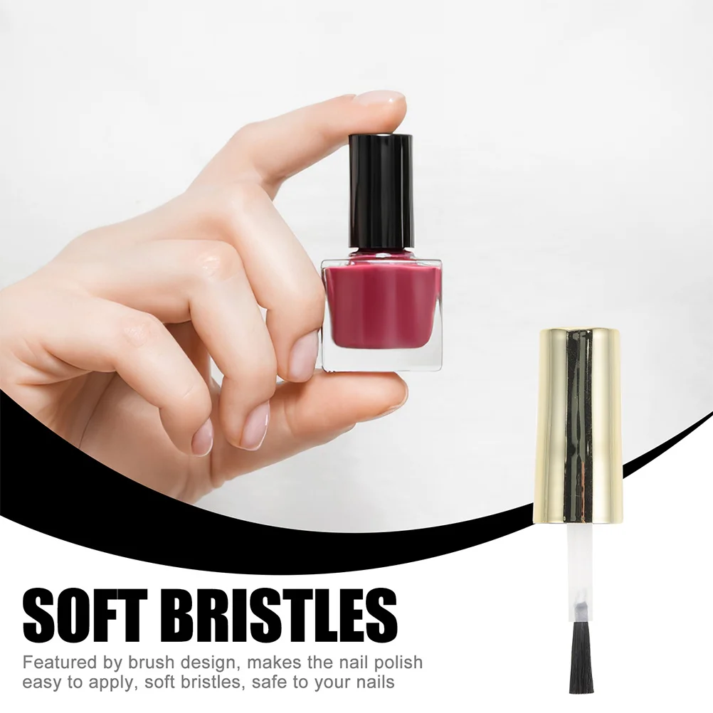 

10pcs Replacement Polish With Brush Small Gel Polish Bottle Caps For Nail Salon Supplies Reusable Nail Bottle Caps