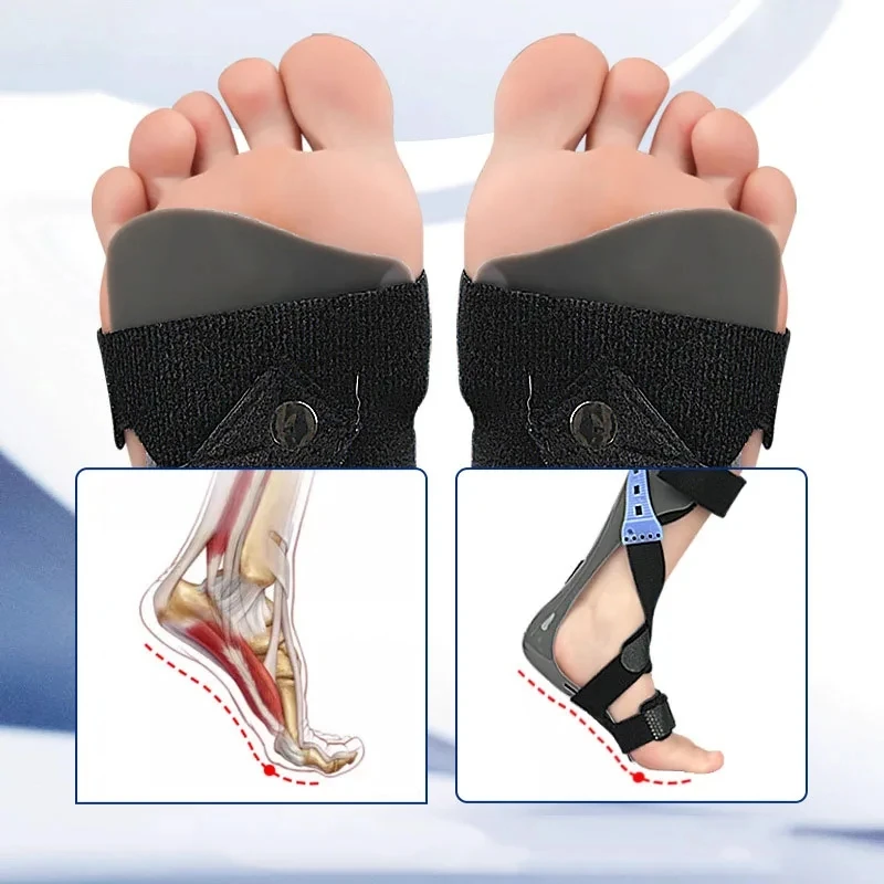 Adjustable Elasticity Valgus Orthotics-Foot Drop Orthotics Ankle Orthosis-Stroke Hemiplegia Rehabilitation Shoes Foot Supports