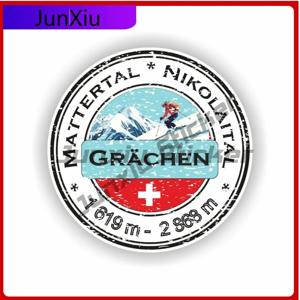 

Grächen Mattertal Nikolaital Switzerland Ski Funny Boat Car Waterproof Exterior Parts Vinyl Decal For Car Truck SUV Window