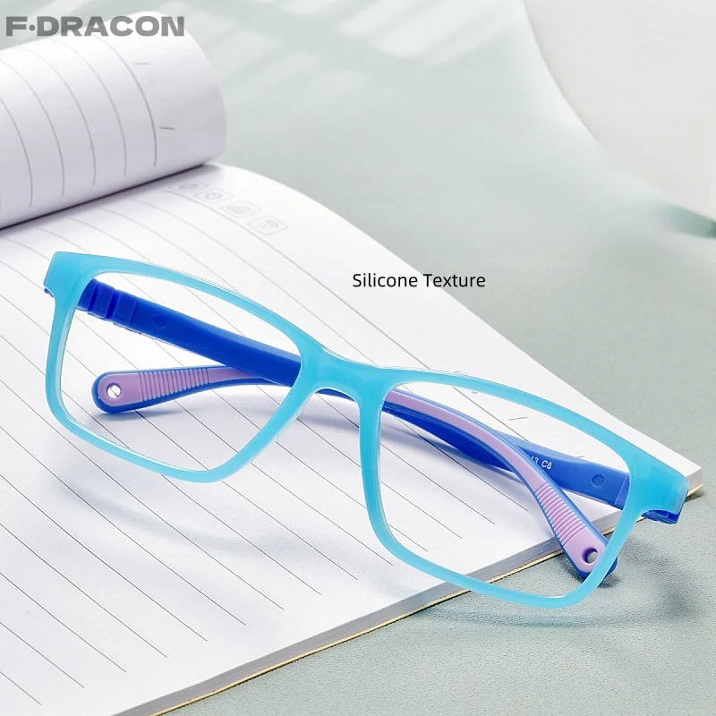 6-10 Years Old Non-slip Silicone Boys And Girls Glasses Frames Ultra-light   Optical Prescription Children Glasses Frames Y8842