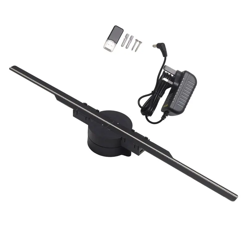 

N10R-Wifi 3D-голографический проектор-вентилятор с разрешением 2000x224, 224 светодиодами, безрамочные изображения для бизнес-рекламы, вилка стандарта Великобритании