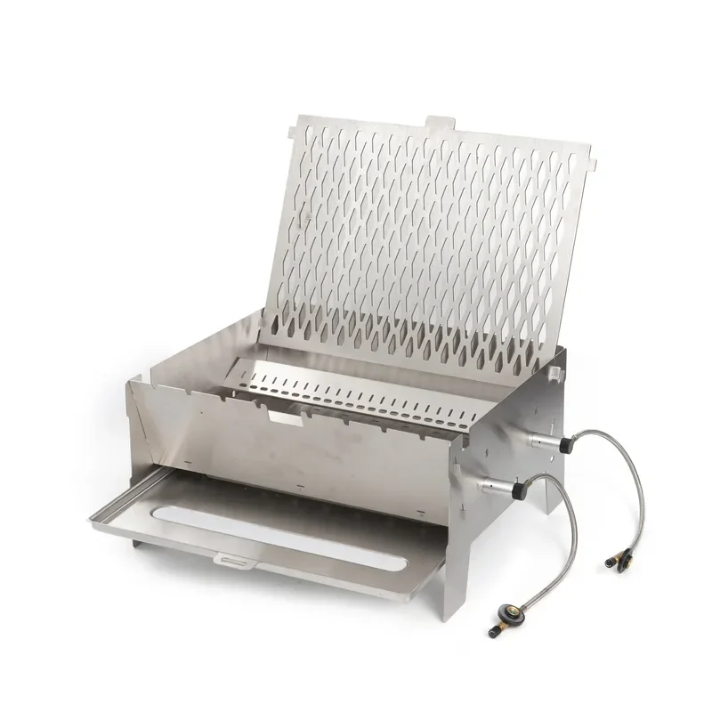 Portable Stainless Steel Folding Grill Square Design for Outdoor Camping Wood Fire BBQ Small and Large Size Durable Cooking