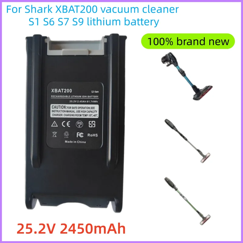 100% brand new 25.2V 2450mAh lithium battery for Shark XBAY200 IF201 IF250 IONFIex S1 S6 S7 S9X vacuum cleaner battery